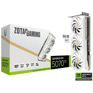 ZOTAC GeForce RTX 5070 Ti Solid Core OC White 16GB GDDR7 Graphics Card