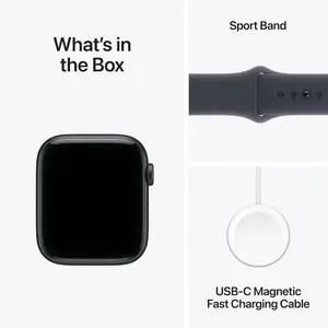 Apple Watch SE 44mm Midnight Aluminum Case with Midnight/Starlight Sport Band