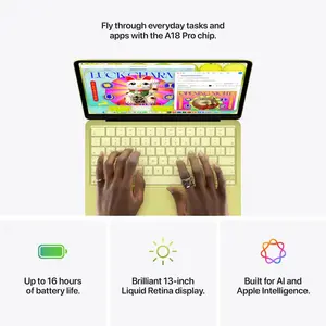 Apple Macbook Neo 13" MHFC4 Apple A18 Pro Chip, 6 core CPU & 5 core GPU, 8GB Memory, 512GB SSD, 13" Liquid Retina display, mac OS, Silver