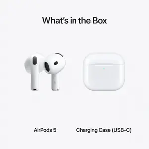 Apple AirPods 5 Wireless Earbuds, Active Noise Cancellation USB-C Charging Case MKFW4