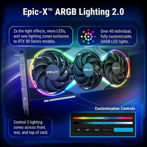 PNY GeForce RTX 5060 Ti 16GB Epic-X RGB Stealth OC Graphics Card