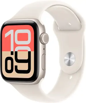 Apple Watch SE 44mm Midnight Aluminum Case with Midnight/Starlight Sport Band