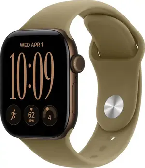 Apple Watch Series 12 (GPS) 42mm Aluminum Case with Sand Sport Band - Dark Bronze, Light Gold, Black, Space Gray