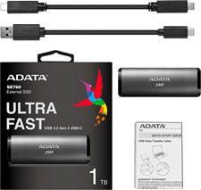 ADATA SE760 1TB External Portable SSD Gray