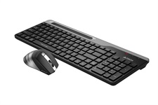 A4tech Fstyler FB2535CS Bluetooth/Wireless Dual Mode Keyboard & Silent Click Mouse Combo Set (Grey) - Easy-Switch up to 4 Devices for Windows, Mac, Chrome OS, Android, iPad, iPhone, Smart TV, Apple TV