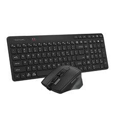 A4Tech Fstyler FB2800C Air2 Bluetooth & 2.4G Wireless Keyboard Mouse Combo Set - Dual Mode Wireless - Quiet Key - Silent Click Mouse - Desk + Air Dual Functions - USB Type-C Rechargeable