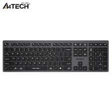 A4tech Fstyler FBX50C Dual Mode Bluetooth / 2.4G Wireless Rechargeable Keyboard, Easy-Switch up to 4 Devices for Windows, Mac, Chrome OS, Android, iPad, iPhone, Smart TV, Apple TV (Black/White Color)