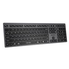 A4tech Fstyler FBX50C Dual Mode Bluetooth / 2.4G Wireless Rechargeable Keyboard, Easy-Switch up to 4 Devices for Windows, Mac, Chrome OS, Android, iPad, iPhone, Smart TV, Apple TV (Black/White Color)