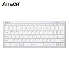 A4tech Fstyler FBX51C Dual Mode Bluetooth / 2.4G Wireless Compact Rechargeable Keyboard, Easy-Switch up to 4 Devices for Windows, Mac, Chrome OS, Android, iPad, iPhone, Smart TV, Apple TV (Black/White Color)