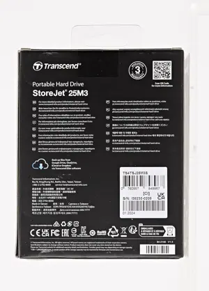 Transcend StoreJet 25M3 4TB USB 3.1 Portable Hard Drive