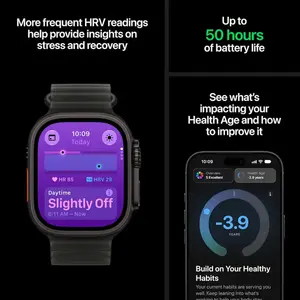 Apple Watch Ultra 4 (GPS + Cellular) 49mm Titanium Case with Natural Titanium Milanese Loop - Natural