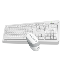 A4tech Fstyler FG1010S Wireless Keyboard & Silent Click Mouse Set - Grey/White