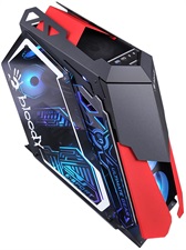A4tech Bloody GH-30 Rogue Mid Tower Gaming Case Tempered Glass Panels 5 RGB Fans Front I/O USB 3.0 