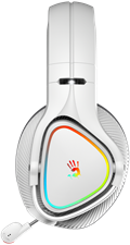 A4tech Bloody MR710 Bluetooth v5.3 + 2.4Ghz Wireless + Wired Multi-Mode RGB Gaming Headphones Compatible with PC/Tablet/Mobile/Android/MAC/PS4,5/Xbox/Switch - Grey