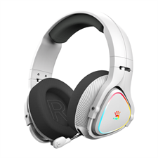 A4tech Bloody MR710 Bluetooth v5.3 + 2.4Ghz Wireless + Wired Multi-Mode RGB Gaming Headphones Compatible with PC/Tablet/Mobile/Android/MAC/PS4,5/Xbox/Switch - Grey