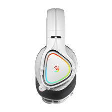 A4tech Bloody MR710 Bluetooth v5.3 + 2.4Ghz Wireless + Wired Multi-Mode RGB Gaming Headphones Compatible with PC/Tablet/Mobile/Android/MAC/PS4,5/Xbox/Switch - Grey