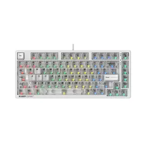 Bloody MS76 Magnetic Switch Gaming Keyboard - Bloody MS Magnetic Hall-Effect Switch - Stealth Quiet Typing - 4 WASD Gaming PBT Keycaps