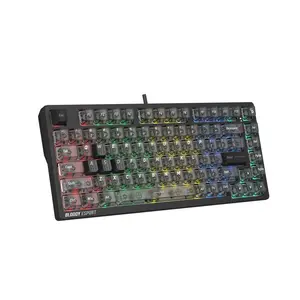 Bloody MS76 Magnetic Switch Gaming Keyboard - Bloody MS Magnetic Hall-Effect Switch - Stealth Quiet Typing - 4 WASD Gaming PBT Keycaps