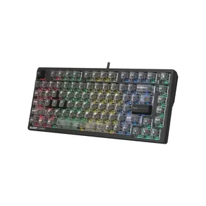 Bloody MS76 Magnetic Switch Gaming Keyboard - Bloody MS Magnetic Hall-Effect Switch - Stealth Quiet Typing - 4 WASD Gaming PBT Keycaps
