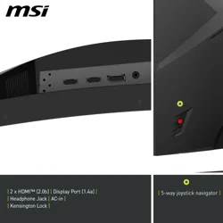 MSI MPG 321CQF E18 32″ Curved WQHD 165Hz Gaming Monitor