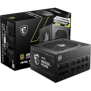 MSI MAG A850GL PCIe5 850W 80 PLUS Gold Fully Modular Power Supply
