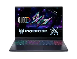 Acer Predator Helios Neo 16S PHN16S-71-76TK Gaming Laptop Intel Core Ultra 7-255HX, 16GB DDR5, 512GB SSD, NVIDIA RTX 5060 8GB Graphics, 16" WQXGA OLED 240Hz, Windows 11 Home, Black, 2 Year Acer Official Local Warranty