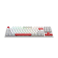 A4Tech Bloody S310N RGB BLMS Mechanical Gaming Keyboard - BLMS Red Plus Switch - Hot Swappable - Quiet Typing - 1000 Hz Report Rate - Energy Red/ Energy White
