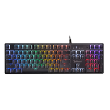 A4Tech Bloody S520N Mechanical Switch RGB Gaming Keyboard - BLMS Red Plus Switch - Hot-Swappable - 10 Preset RGB Effects - 1000Hz Report Rate - Double-Shot Injection Keycaps - Fire Black/Pudding Black/Icy White