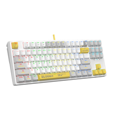 A4Tech Bloody S87 TenKeyLess RGB Mechanical Switch Hot Swappable Gaming Keyboard 75% (87 Keys) Compact Style (BLMS Red Plus Switch: Linear, Light & Smooth) -  Energy Red/Energy White