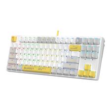 A4Tech Bloody S87 TenKeyLess RGB Mechanical Switch Hot Swappable Gaming Keyboard 75% (87 Keys) Compact Style (BLMS Red Plus Switch: Linear, Light & Smooth) -  Energy Red/Energy White