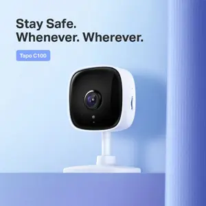 TP-Link Tapo C100 Home Security Wi-Fi Camera – 1080p Full HD, Motion Detection, Night Vision