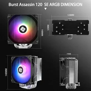 Thermalright Burst Assassin 120 SE ARGB CPU Cooler - Black