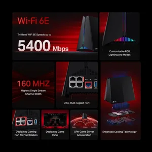 TP‑Link Archer GXE75 AXE5400 Tri‑Band Wi‑Fi 6E Gaming Router