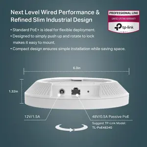 TP-Link EAP650 AX3000 Ceiling Mount WiFi 6 Access Point
