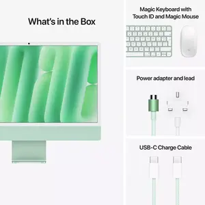 Apple iMac 24 MDQ24 Apple M4 Chip, 24GB Memory, 512GB SSD, 24" Retina Display, macOS, Green