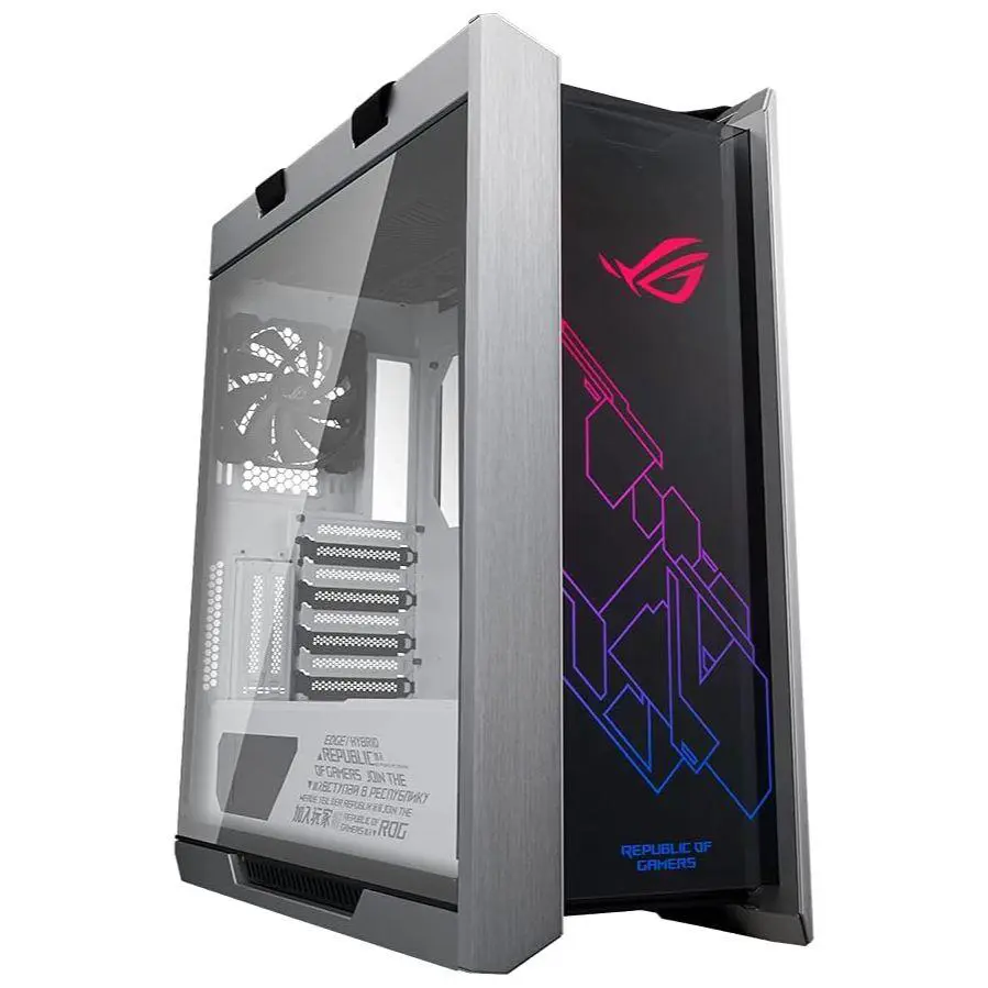 ASUS ROG Strix Helios GX601 White Gaming Case – EATX/ATX Mid‑Tower, Tempered Glass, Aura Sync RGB