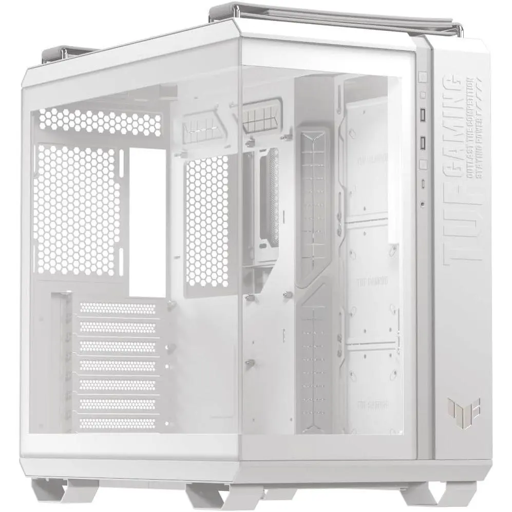 ASUS TUF Gaming GT502 Horizon Case (White) – ATX Mid‑Tower, Tempered Glass, Dual‑Chamber Cooling