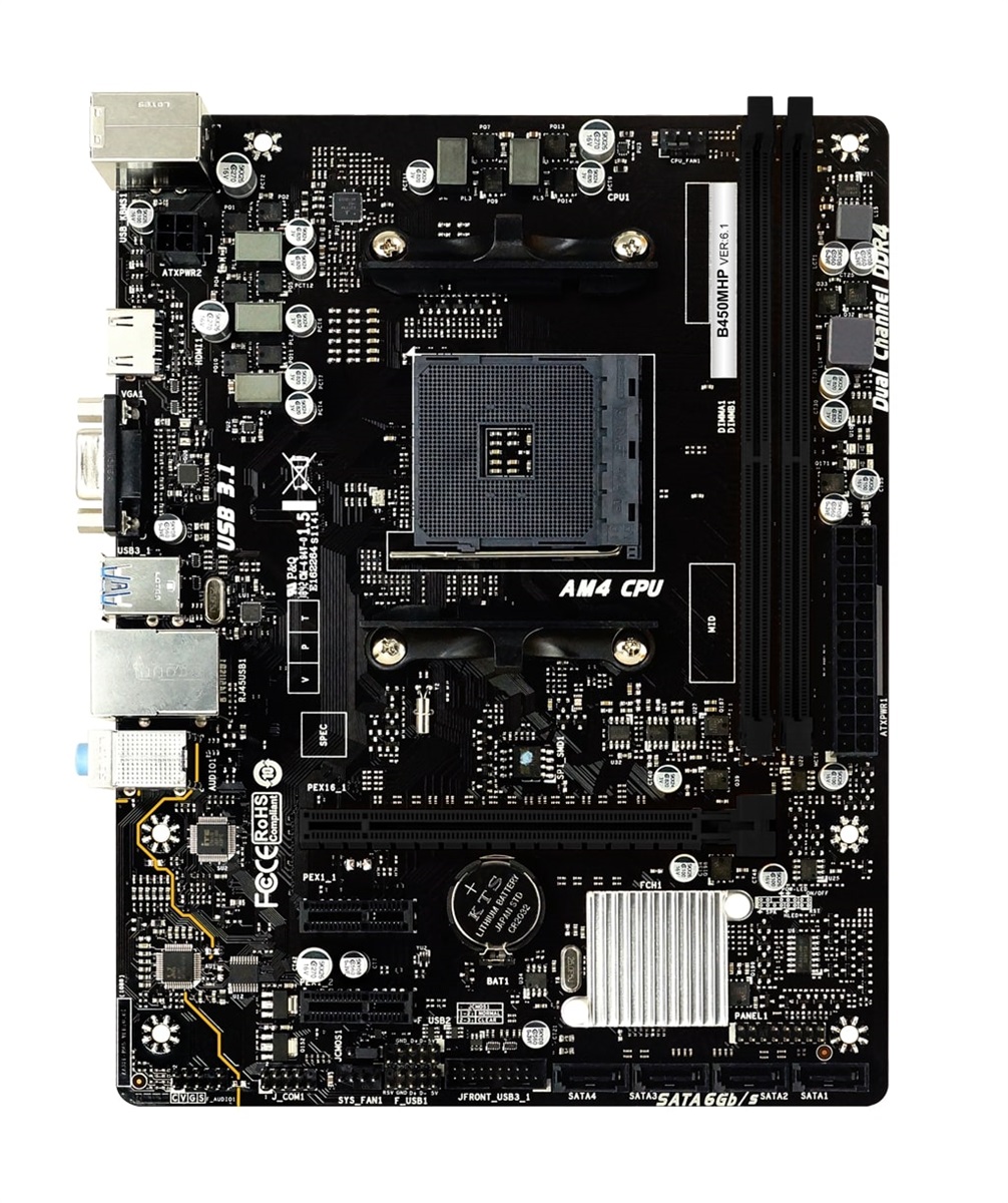 Biostar Am4 Matx Motherboard BioStar B450MHP AM4 Motherboard