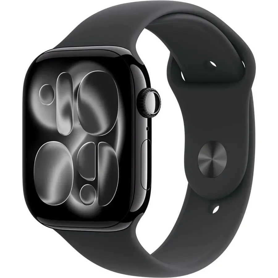 Apple Watch Series 11 | GPS 46mm Smartwatch Jet Black Aluminum Case, Black Sport Band M/L