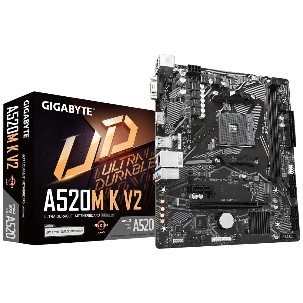 GIGABYTE A520M-K DDR4 Micro‑ATX Motherboard