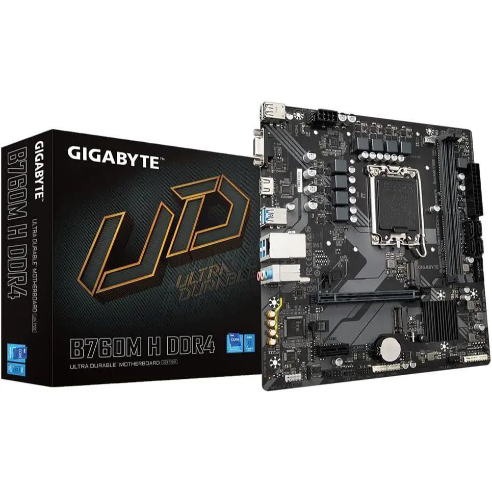 GIGABYTE Intel B760M H DDR4 Micro ATX Motherboard