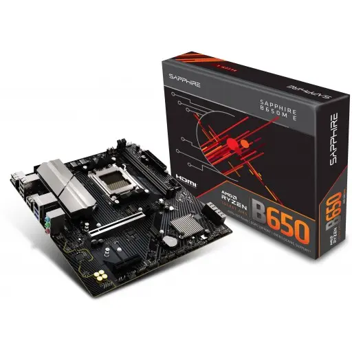 Sapphire B650M-E AMD B650 Socket AM5 Micro-ATX Motherboard