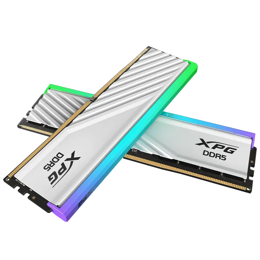 XPG Lancer Blade 64GB (2x32GB) DDR5 6000MHz RGB Desktop RAM – White (CL30-40-40)