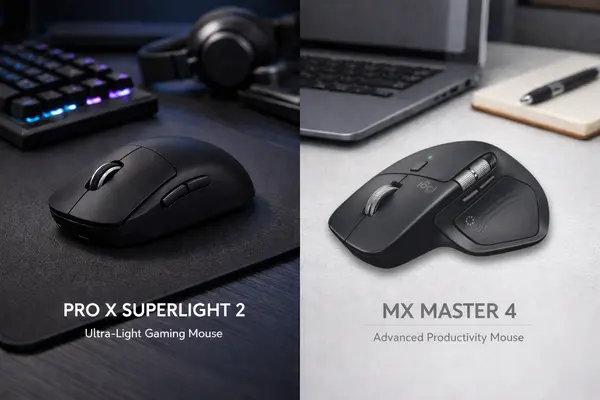 Logitech PRO X SUPERLIGHT 2 and MX Master 4: Premium Mice for Gaming and Productivity