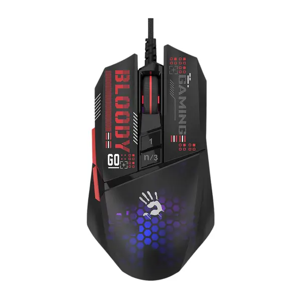 Bloody W60 Max Mini 12000 CPI RGB Gaming Mouse | 83g Honeycomb Shell