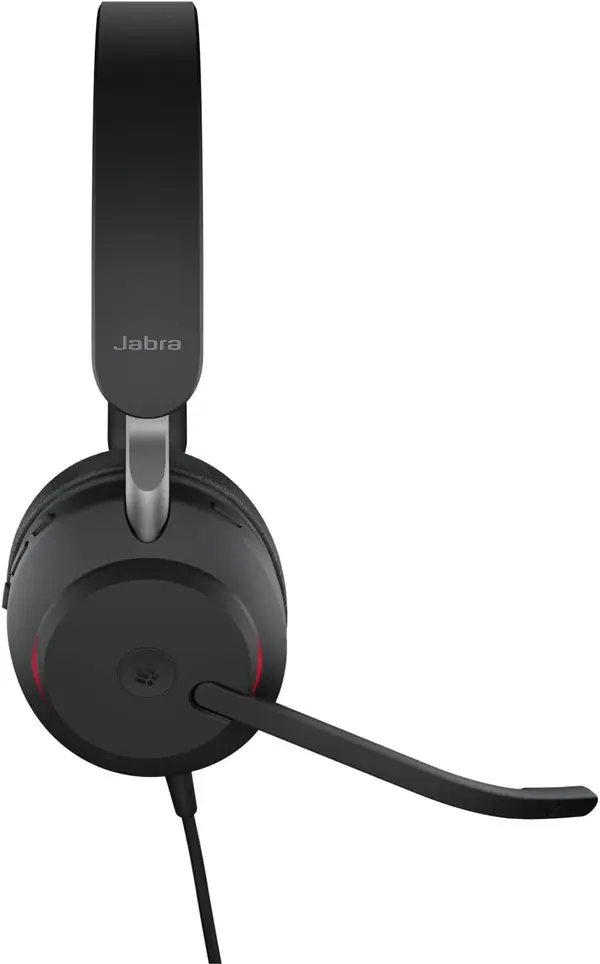 Jabra Evolve2 40 Stereo USB-A Wired Headset with Noise-Cancelling Microphone
