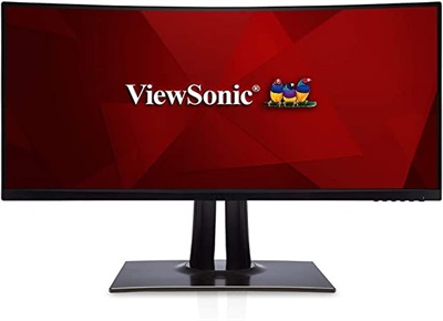 ViewSonic VP3481 34" UWQHD 100Hz Curved 100% sRGB Ergonomic Professional Monitor