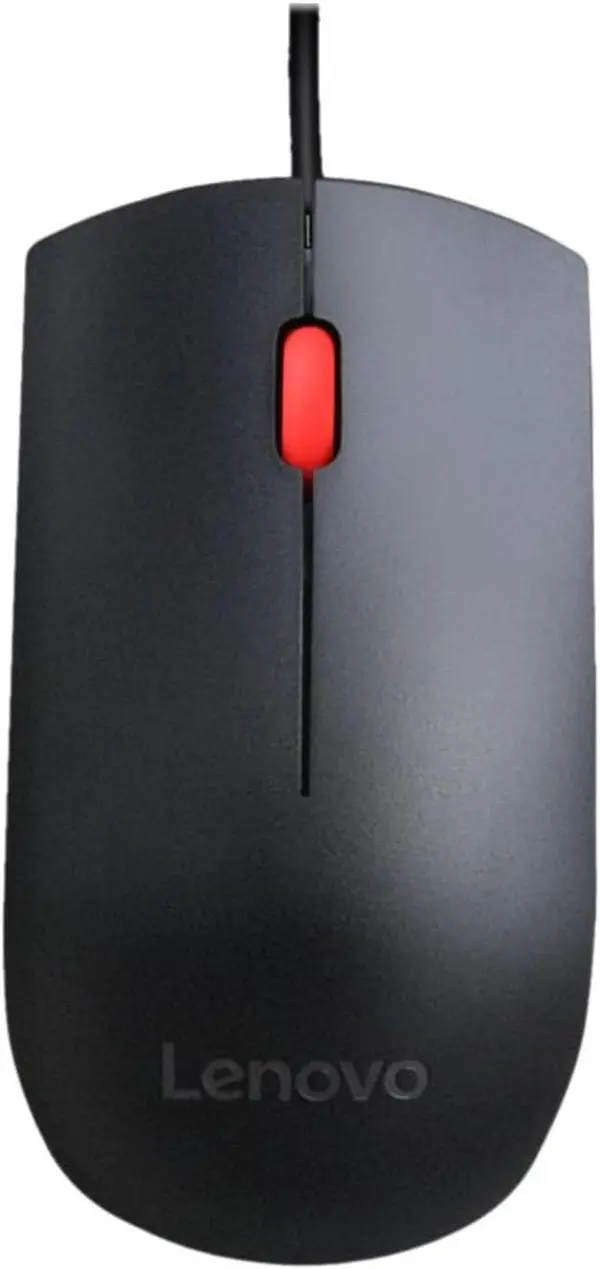 Lenovo Essential USB Wired Mouse 1600 DPI – Black
