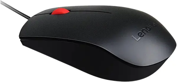 Lenovo Essential USB Wired Mouse 1600 DPI – Black