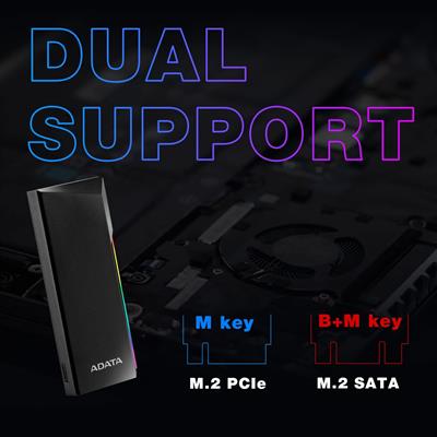 Adata EC700G M.2 PCIe/SATA SSD Enclosure